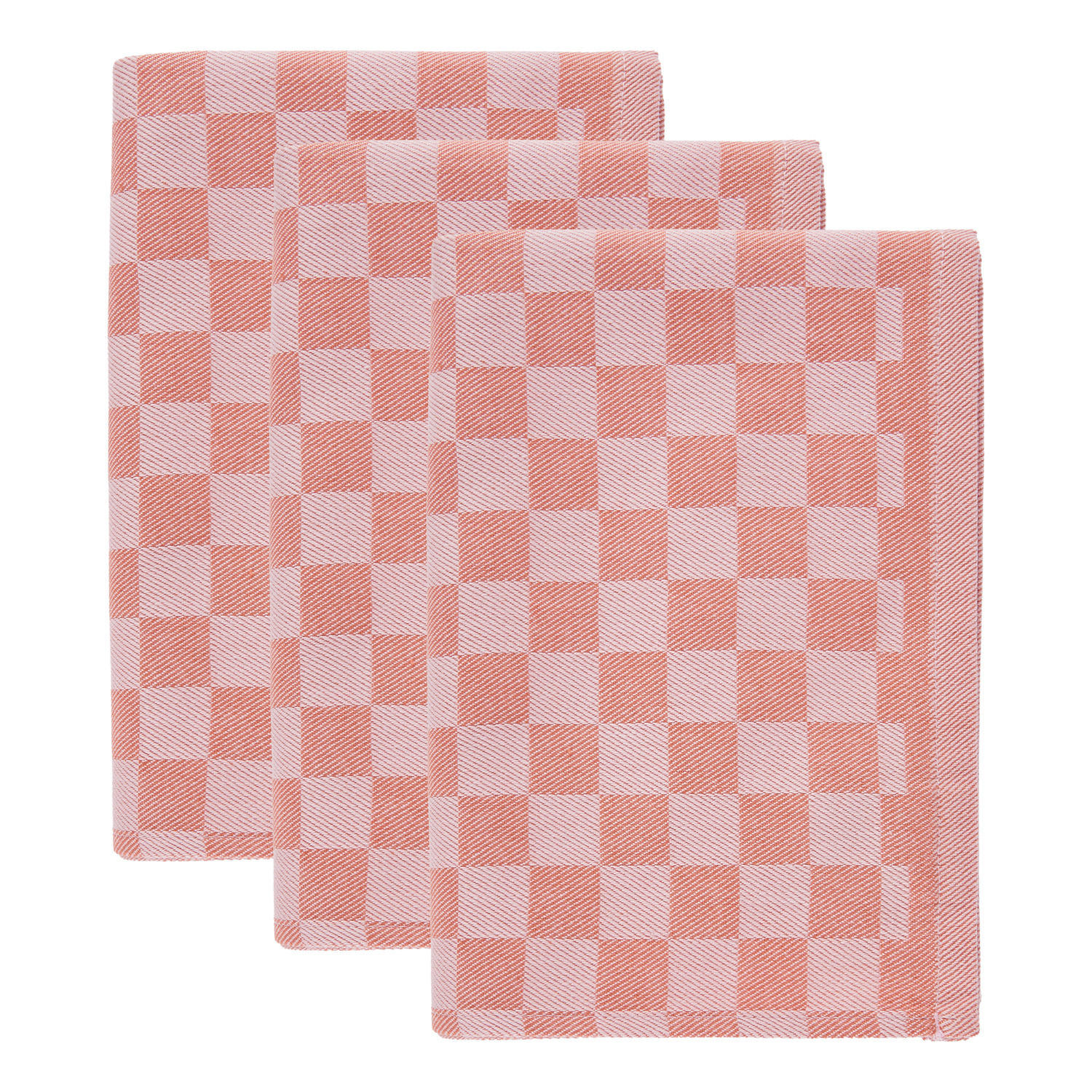 KÜCHENTUCH (3er-Set) Checker Style - Orange, Textil (14/18cm) - Butlers