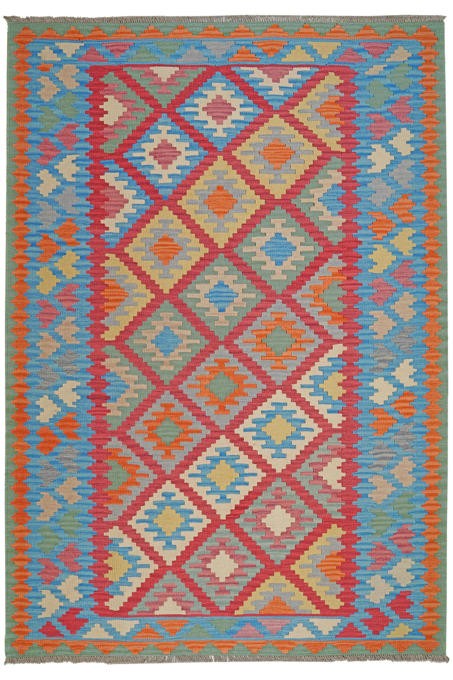 HANDWEBTEPPICH Kelim Gashgai Rot 250/173 cm Schurwolle - Rot, Textil (173/250cm) - Looma