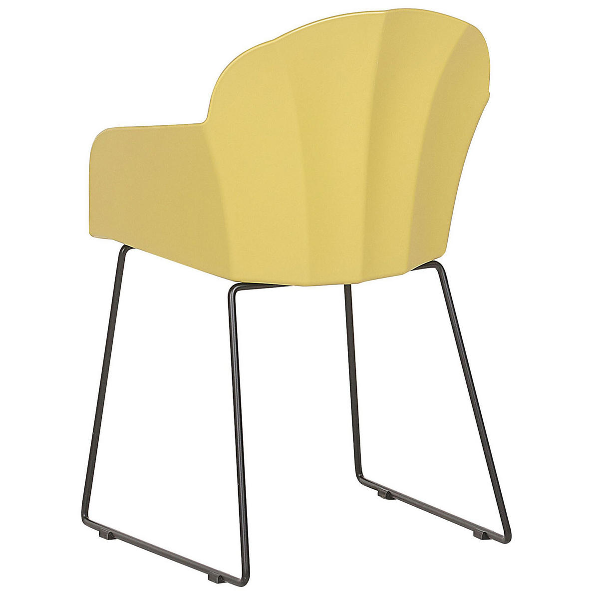 ESSZIMMERSTUHL 2er-Set Kunststoff Gelb Sylva - Gelb, Kunststoff/Metall (58/85/54cm) - Beliani