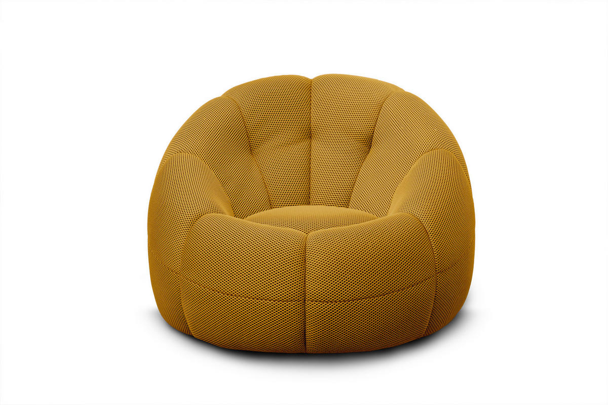 SESSEL FIGO, gelb - Gelb, Holzwerkstoff/Textil (104/83/104cm) - Courtois Laville