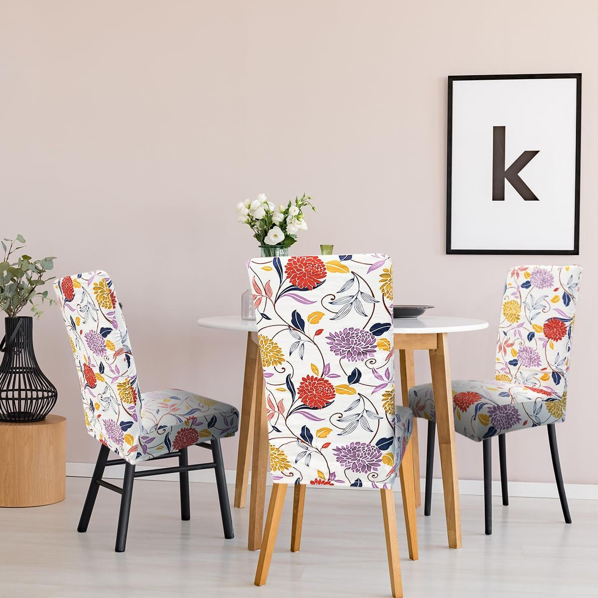 STUHLHUSSE Groß Stretch Waschbar(4-tlg. Set) - Multicolor, Textil (16/18cm) - Kaket