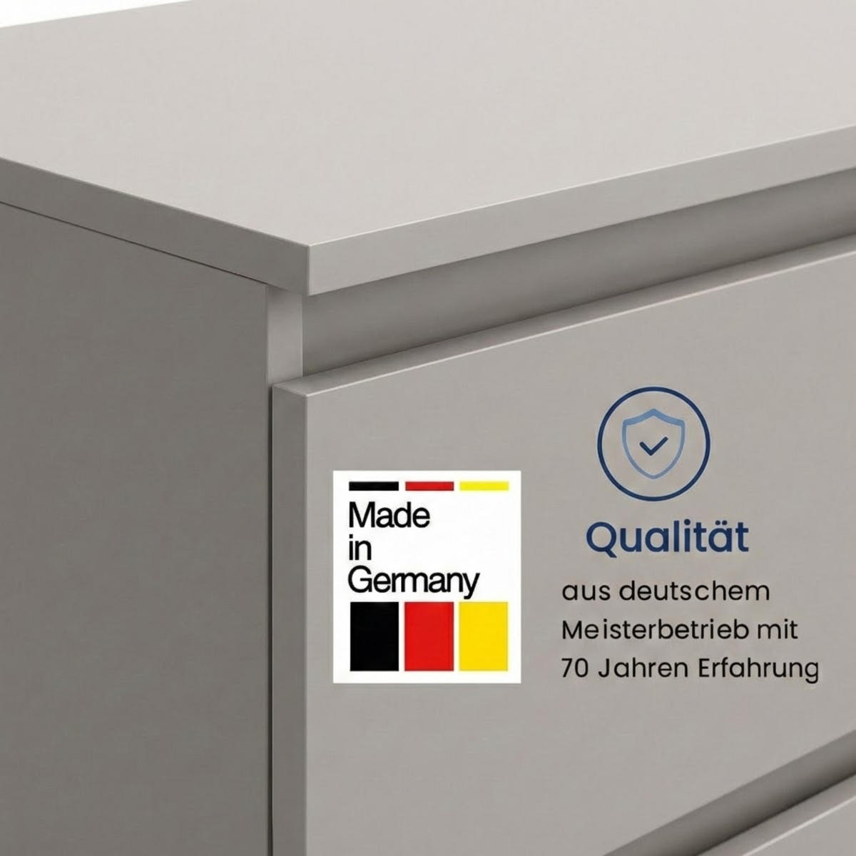 KOMMODE mit 4 Schubladen 80 cm breit in kaschmir - Kaschmir, Holzwerkstoff (80/100/50cm) - Home Collective