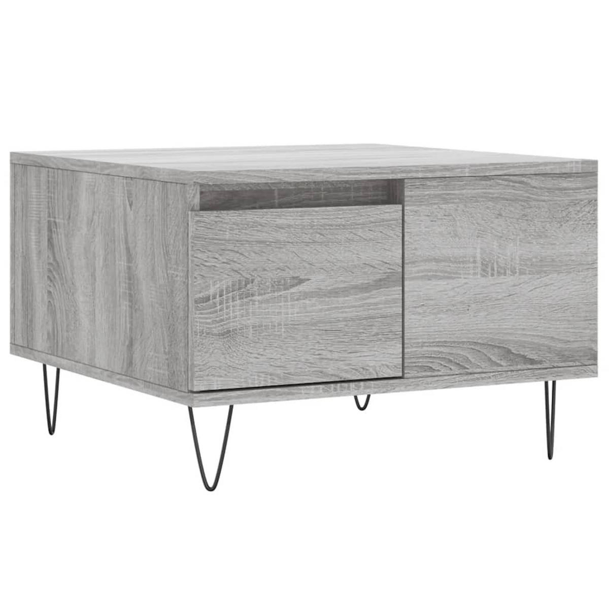 COUCHTISCH Grau Sonoma 55x55x36,5 cm Holzwerkstoff - Grau, Holzwerkstoff (55/55/36.5cm) - furnicato