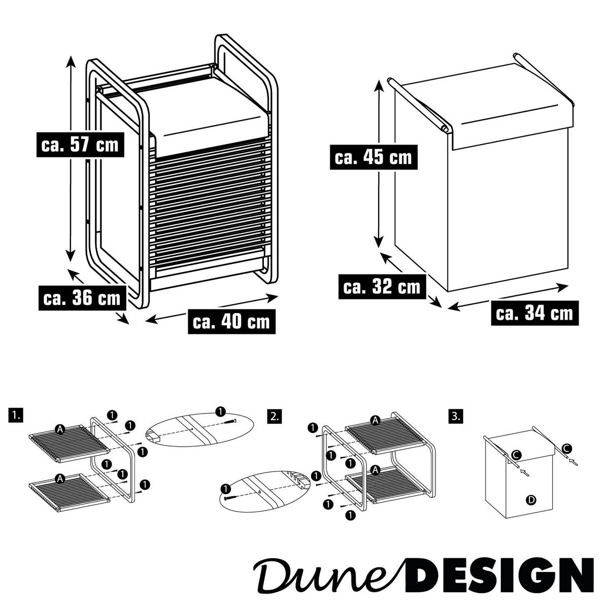 BAMBUS-WÄSCHEKORB 50 Liter 40x36x57 cm - Braun, Holz (36/57/40cm) - Dunedesign