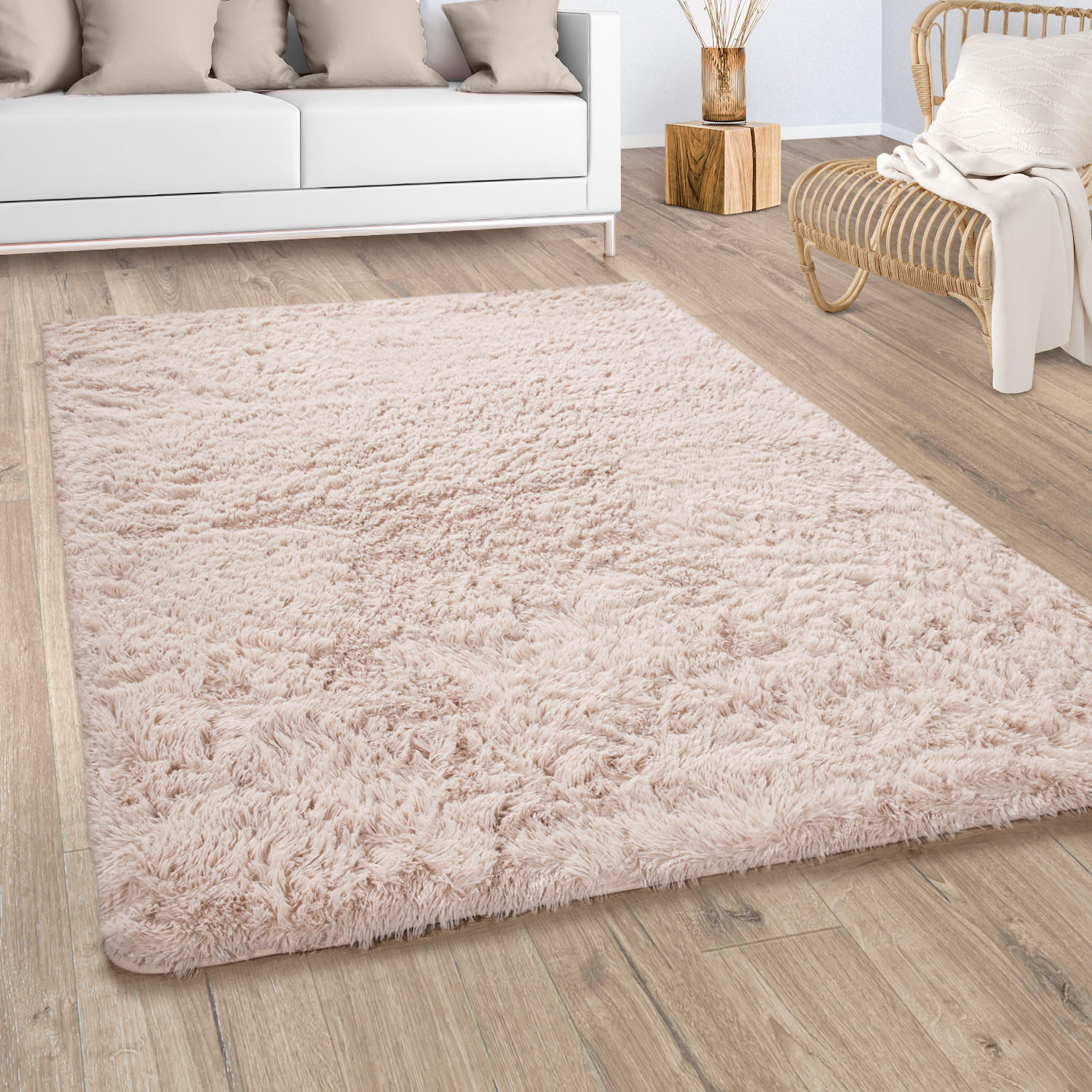 HOCHFLORTEPPICH 140/200 cm Silky 591 - Hellrosa, Textil (140/200cm) - Paco Home
