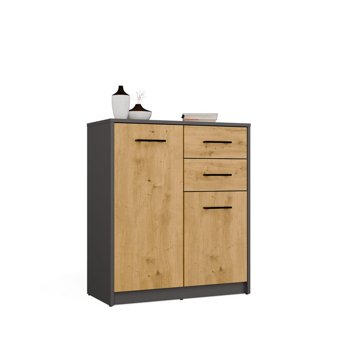 KOMMODE Anthrazit, Artisan 74/85/35 - Anthrazit, Holzwerkstoff (74/85/35cm) - RAUMHIRSCH FURNITURE