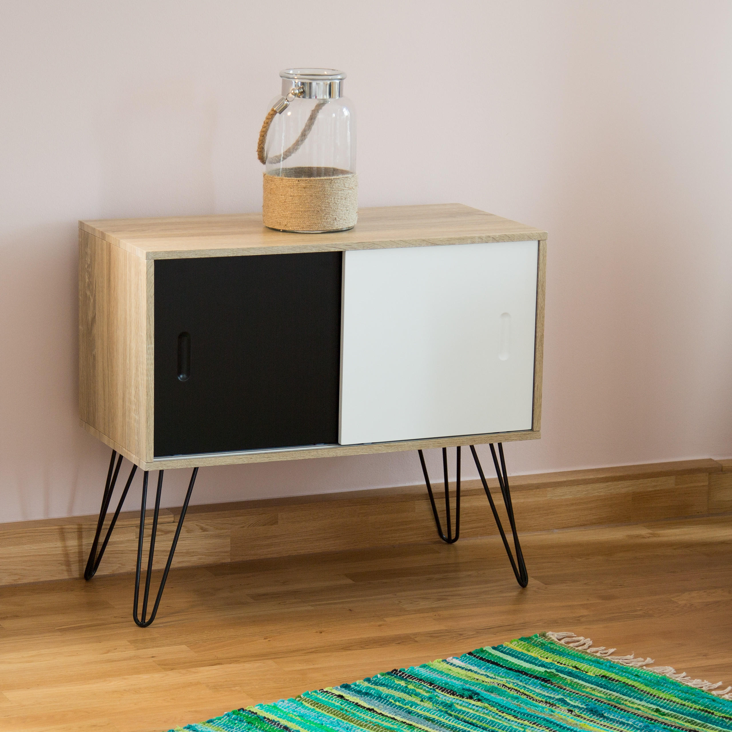 SIDEBOARD - Multicolor, Holzwerkstoff/Metall (80/70/40cm) - Relaxdays
