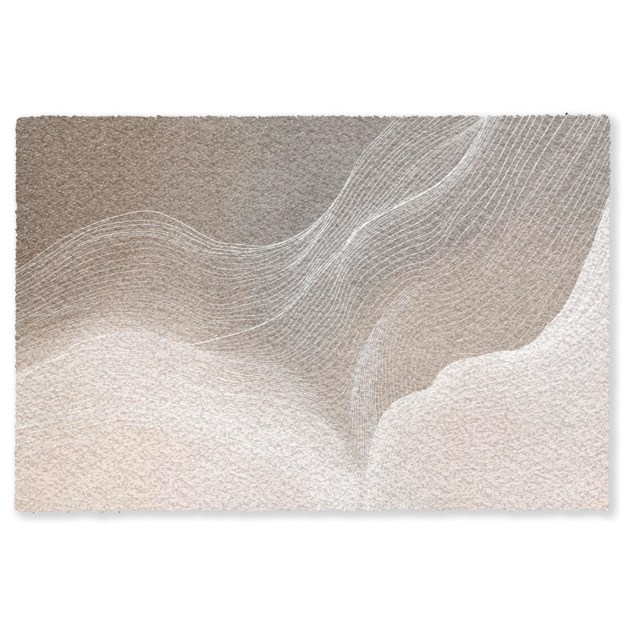 FUSSMATTE Wellenlinien - Luftströme - Harmonisch Schmutzfänger 180x120 cm - Beige, Kunststoff (180/120cm) - MuchoWow