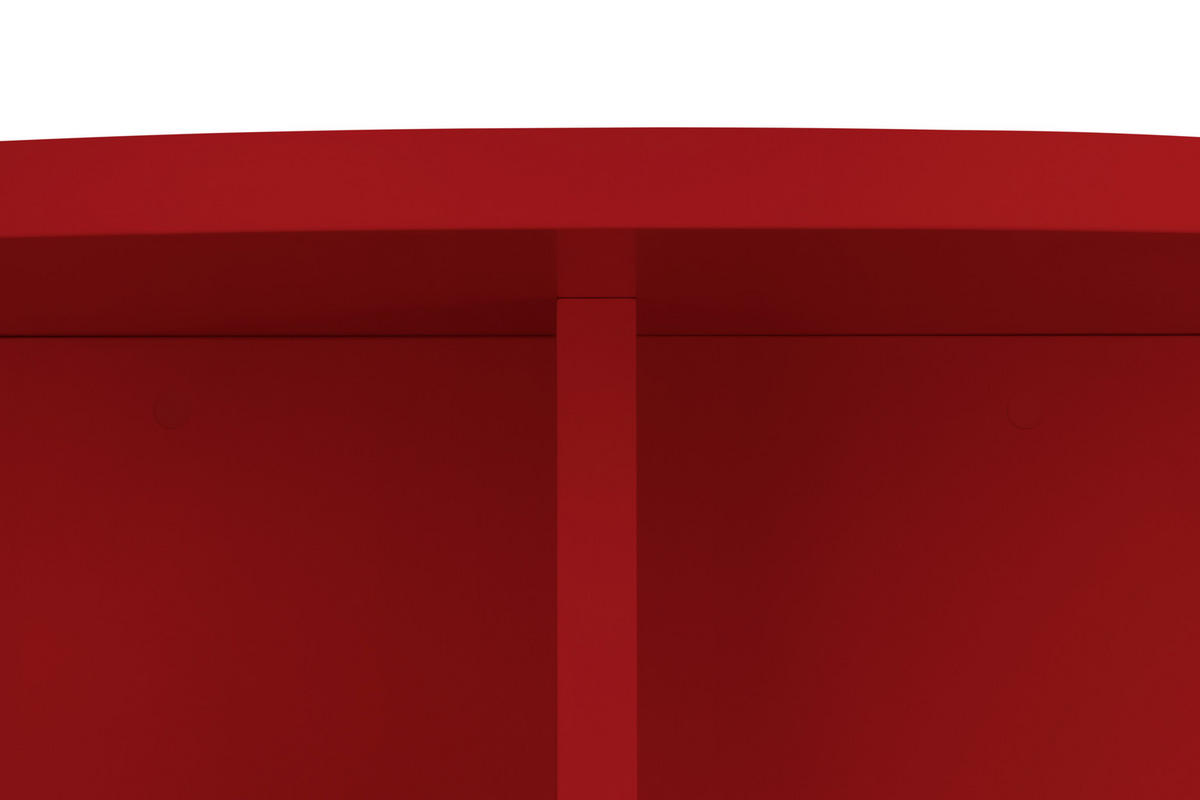 ESSTISCH Runder mit laminiertem 3 cm in Rot, 120 cm - Rot, Holzwerkstoff (120/120/75cm) - RNT By Really Nice Things