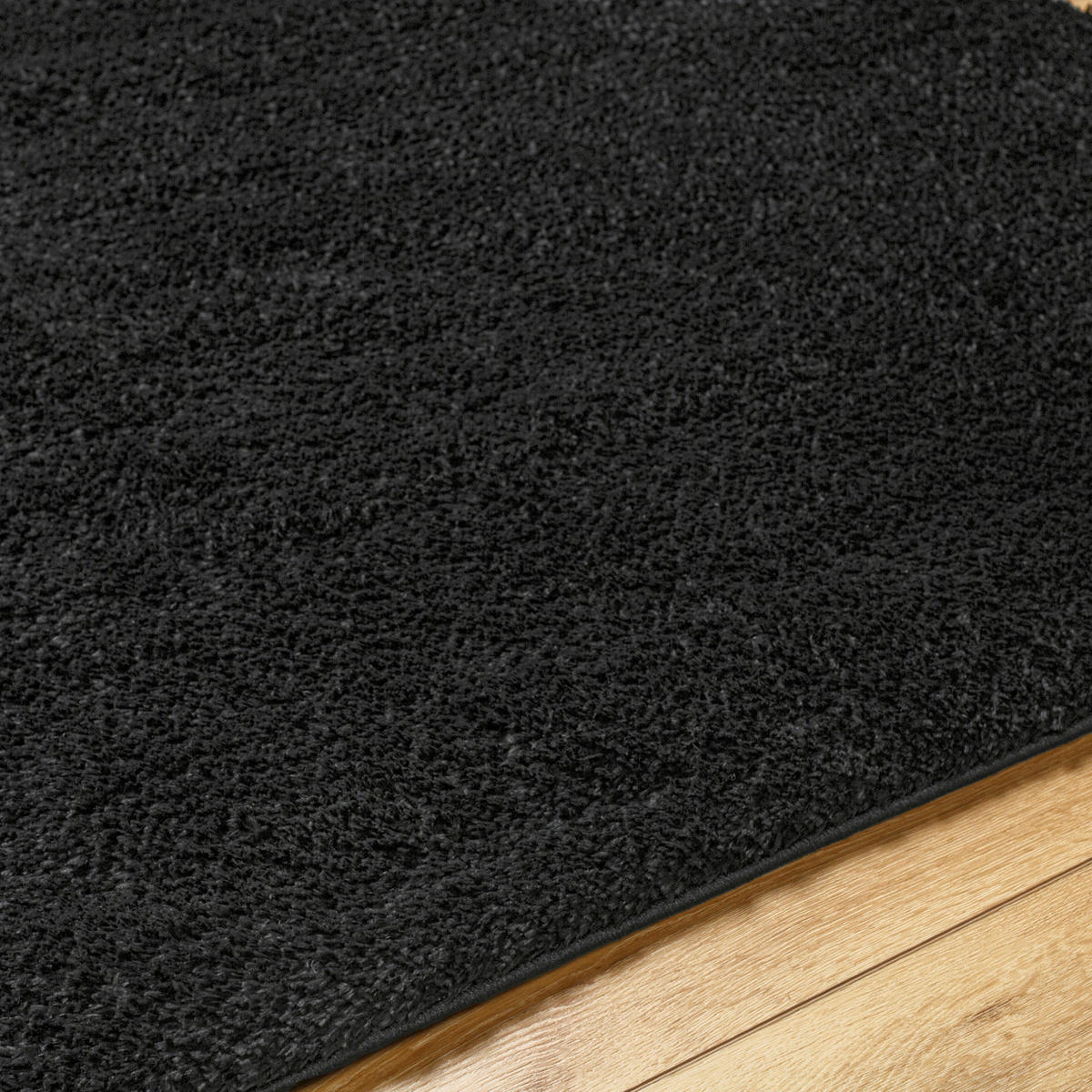 HOCHFLORTEPPICH 160/213 cm Schwarz - Schwarz, Naturmaterialien/Kunststoff (160/213cm) - LIVABLISS