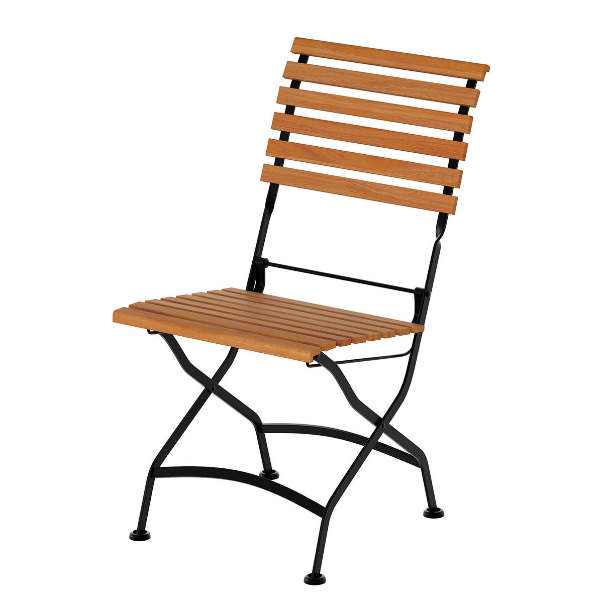 GARTENESSGRUPPE - Akazie massiv / Stahl - Akazie / Schwarz - 5-teilig - Schwarz/Akaziefarben, Holz/Metall - home24