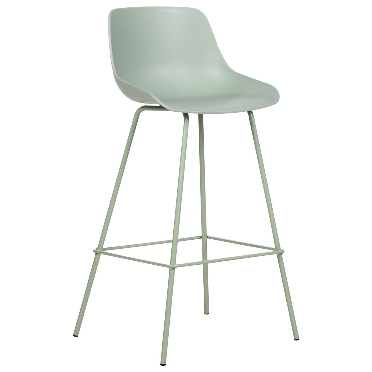 BARSTUHL 2er-Set Kunststoff/Metall hellgrün Emmet - Hellgrün, Kunststoff (49/100/47cm) - Beliani