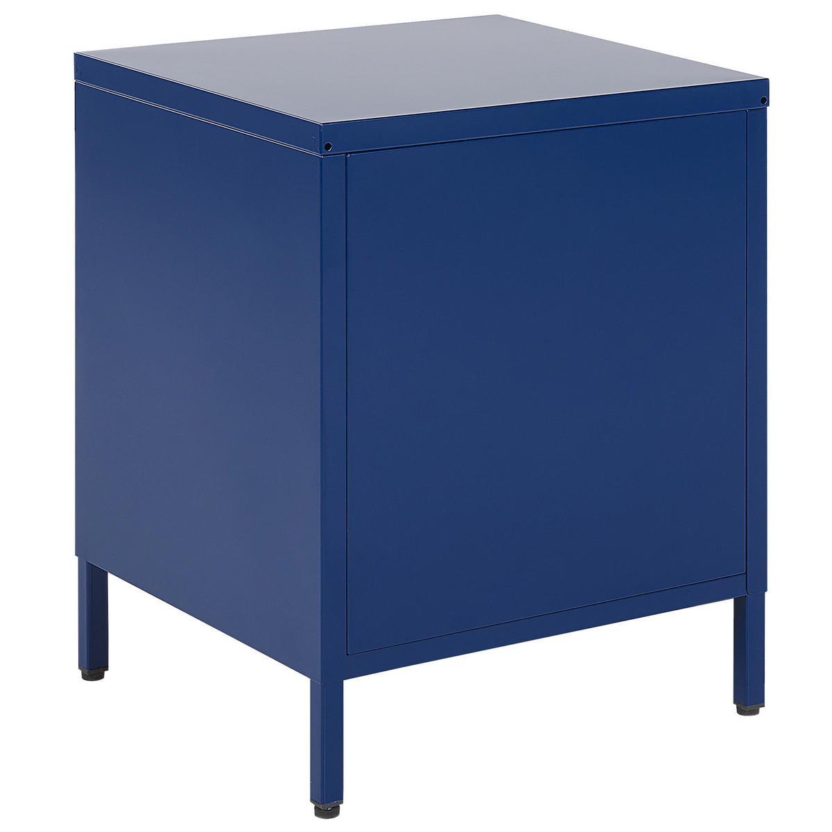 NACHTTISCH blau 2 Schubladen Kylea - Blau/Goldfarben, Metall (43/55/40cm) - Beliani