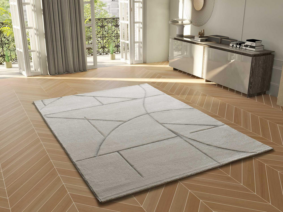 WEBTEPPICH Creme Lena 80/150 cm - Creme, Naturmaterialien/Textil (80/150cm) - Atticgo