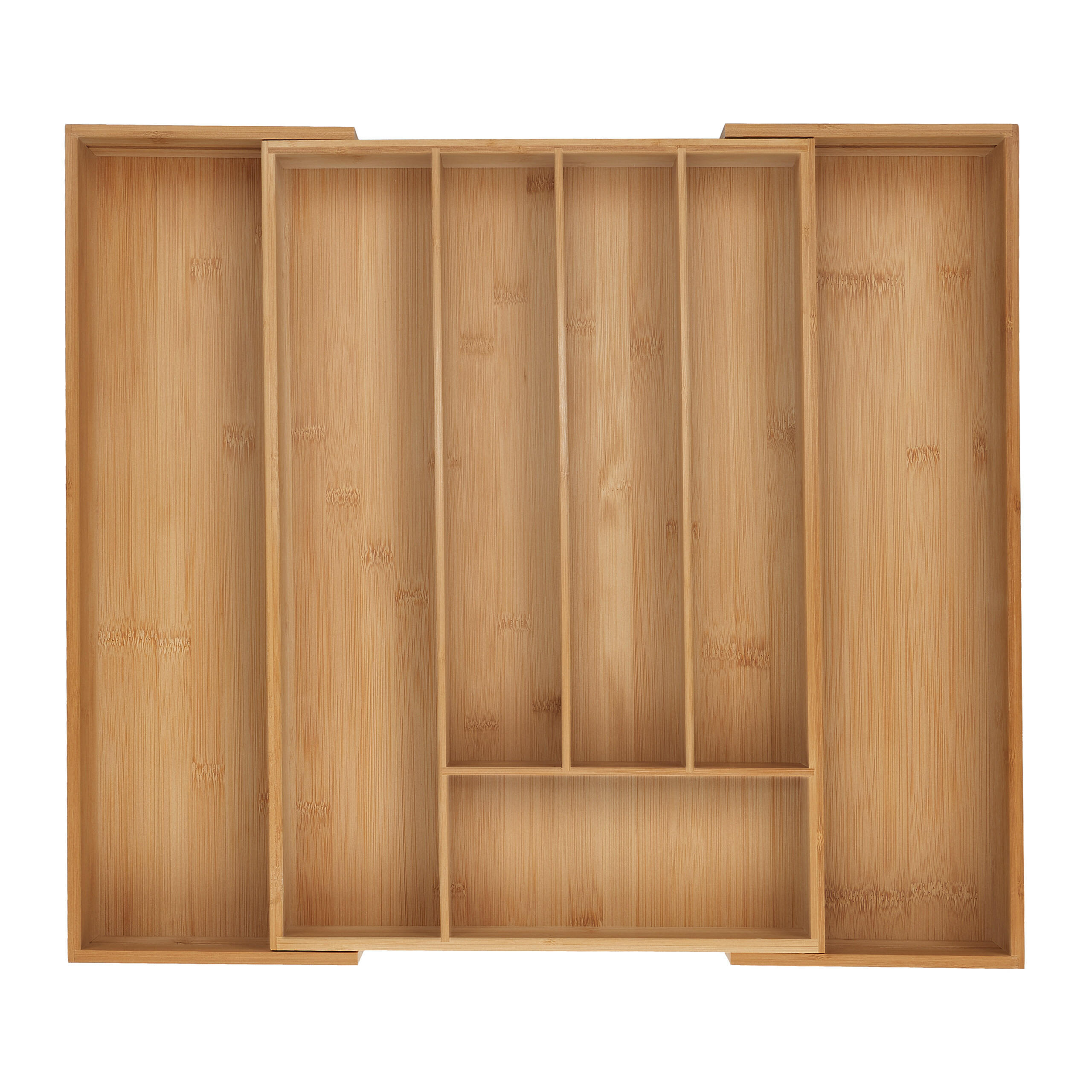 BESTECKKASTEN - Hellbraun, Holz/Kunststoff (5/6/50cm) - Relaxdays