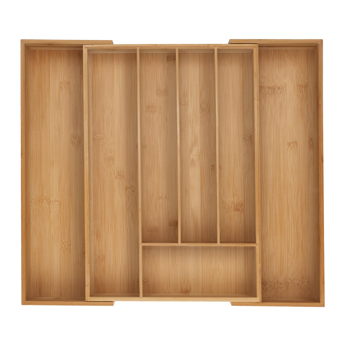 BESTECKKASTEN - Hellbraun, Holz/Kunststoff (5/6/50cm) - Relaxdays