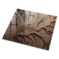 GLASPLATTE 80x60 cm – Würzige Muster - Braun, Glas (0.4/80/60cm) - ArtPrintCave