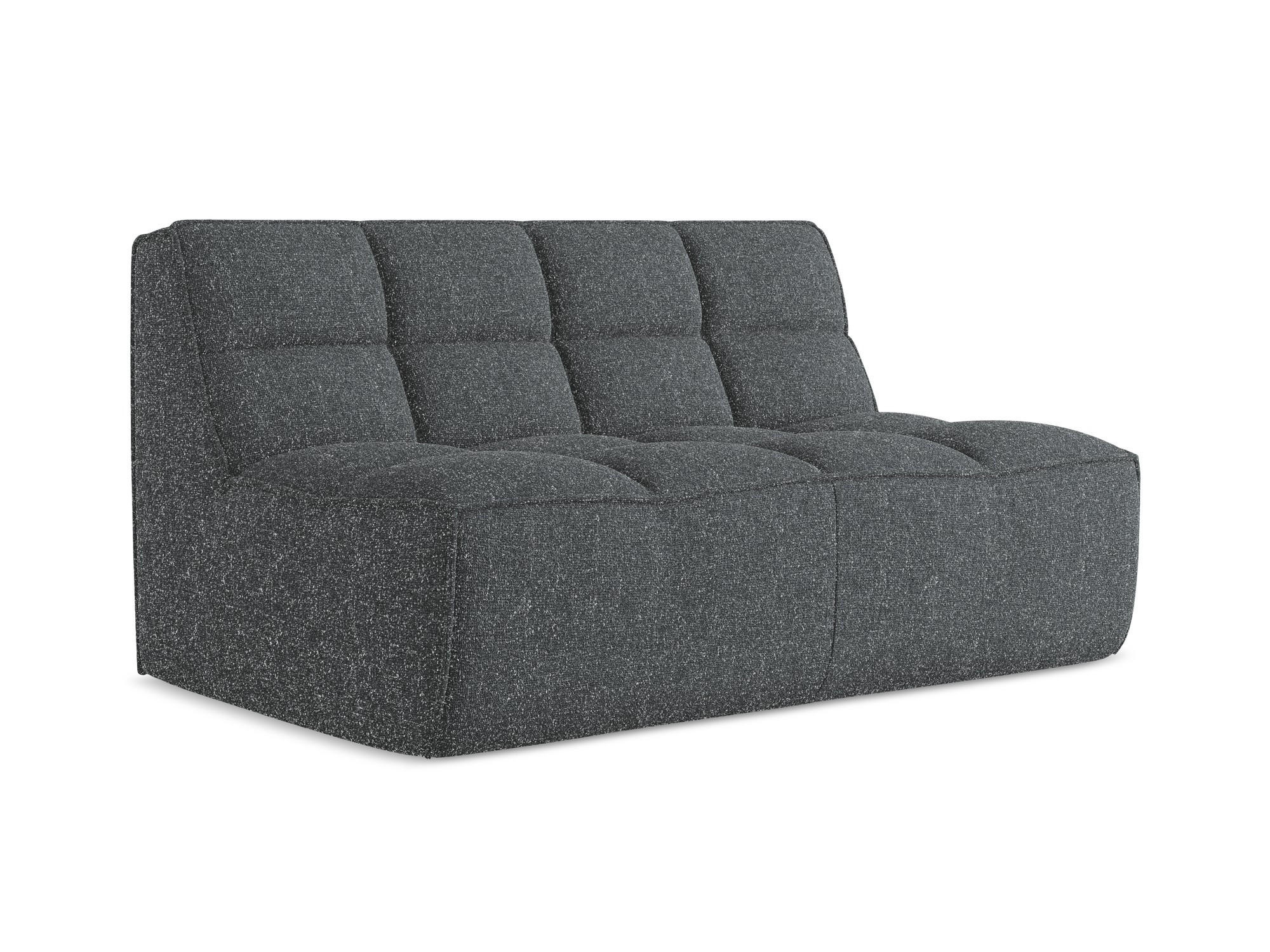 2-SITZER-SOFA Strukturstoff Stoff Grau - Schwarz/Graphitfarben, Kunststoff/Textil (160/75/93cm) - Makamii