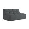 2-SITZER-SOFA Strukturstoff Stoff Grau - Schwarz/Graphitfarben, Kunststoff/Textil (160/75/93cm) - Makamii