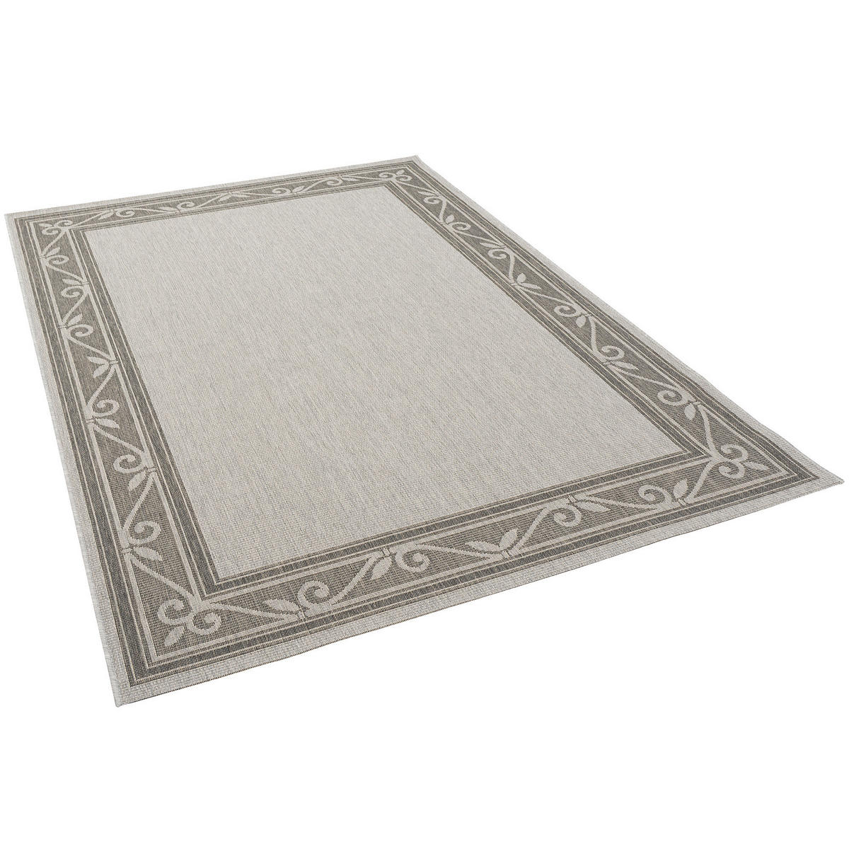 MODERN FLACHGEWEBE RUGGY BAROCK BORDÜRE - Grau, Textil (80/150cm) - Pergamon