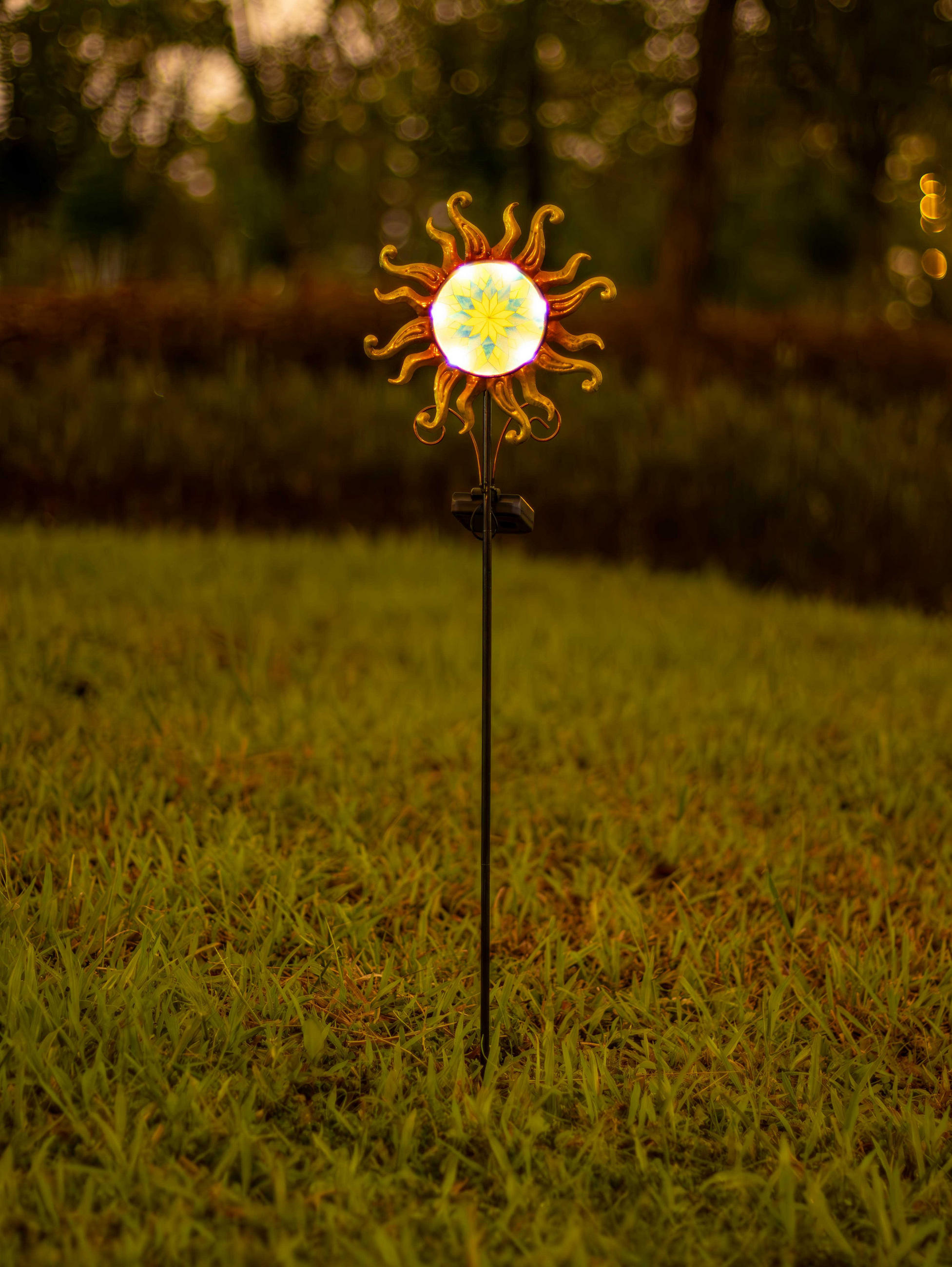 LED-SOLAR-GARTENSTECKER - mit Dämmerungssensor und Solarpanel für stilvolle Außenbeleuchtung, 1er-Set - Weiß, Kunststoff (3/23/90cm) - Northpoint