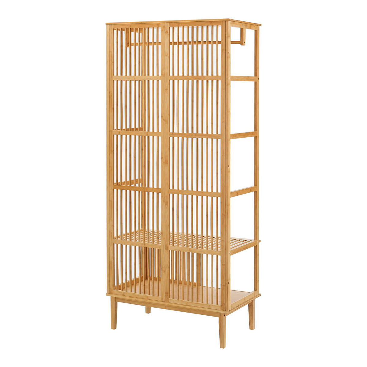 GARDEROBENSTÄNDER Vemb - Naturfarben, Holz (80/185/45cm) - [en.casa]