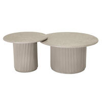 COUCHTISCHE 2er Set Beige - Taupe/Beige, Holzwerkstoff (80/80/45cm) - Furnhouse