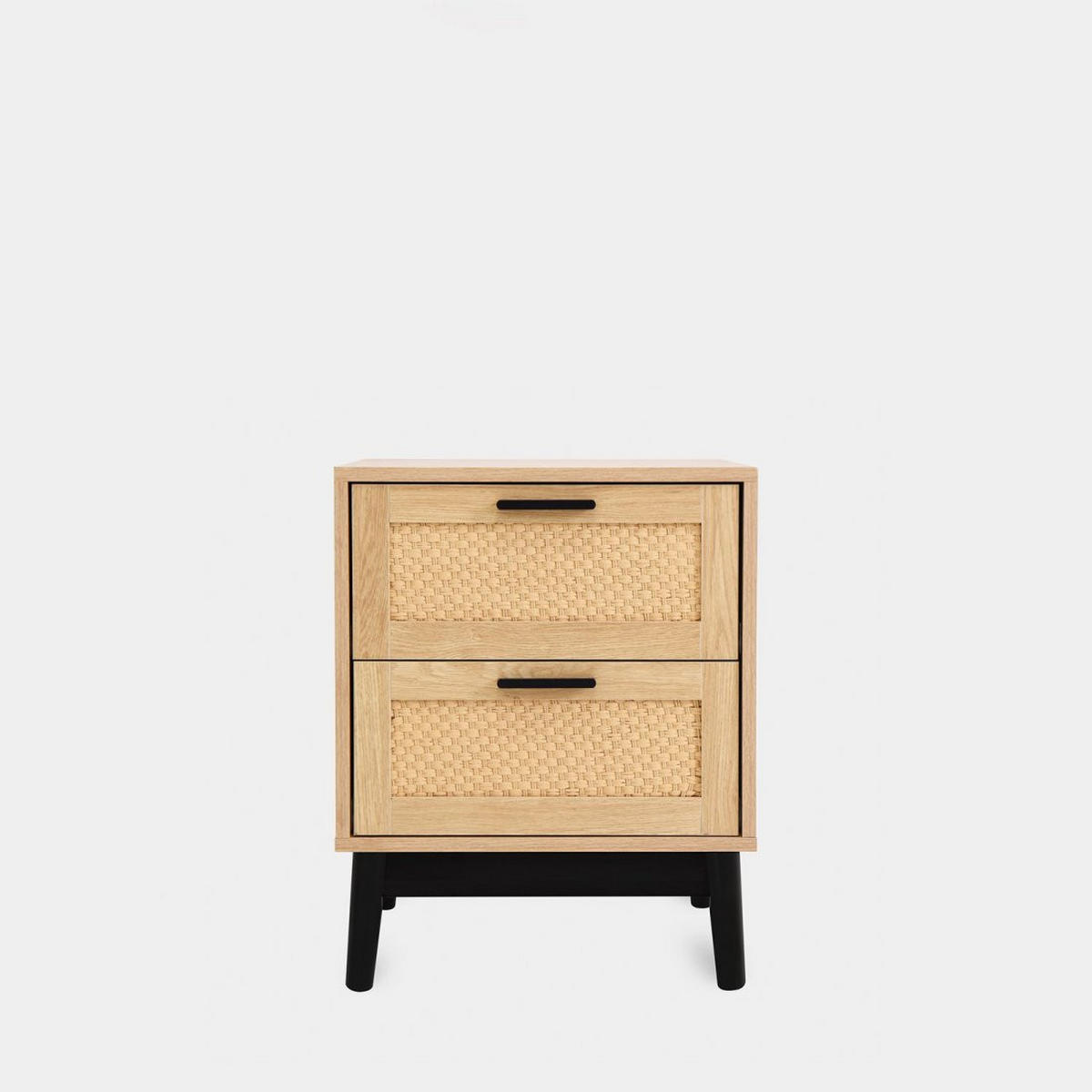 NACHTTISCH 2 SCHUBLADEN Samoa Natürlich 45 cm x 56 cm 2er-Set - Naturfarben, Holzwerkstoff (45/56/40cm) - Klast Home