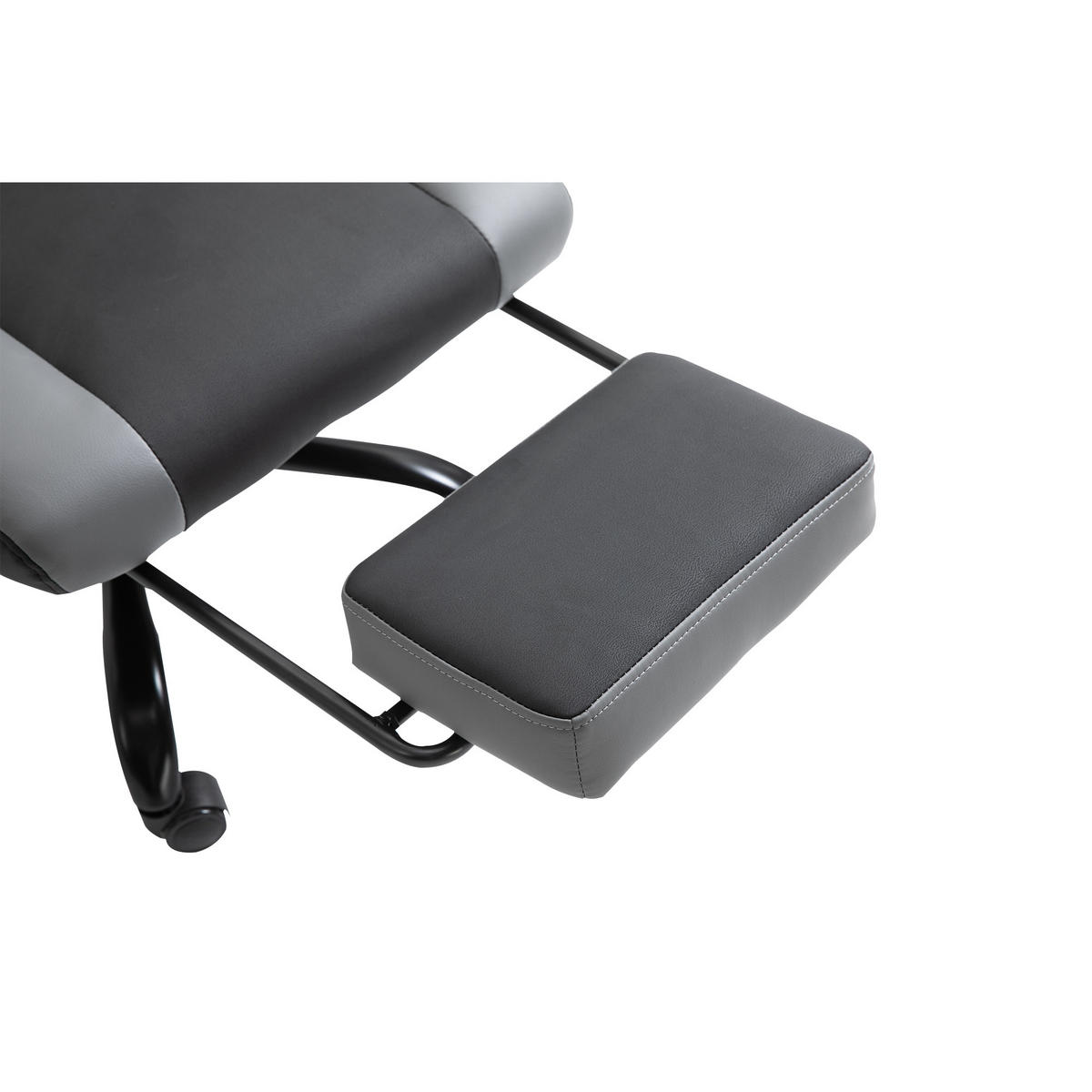 GAMINGSTUHL DE-05068 160° neigbar mit Fußstütze & höhenverstellbar Schwarz - Schwarz, Metall (52/128/62cm) - ComfortXL