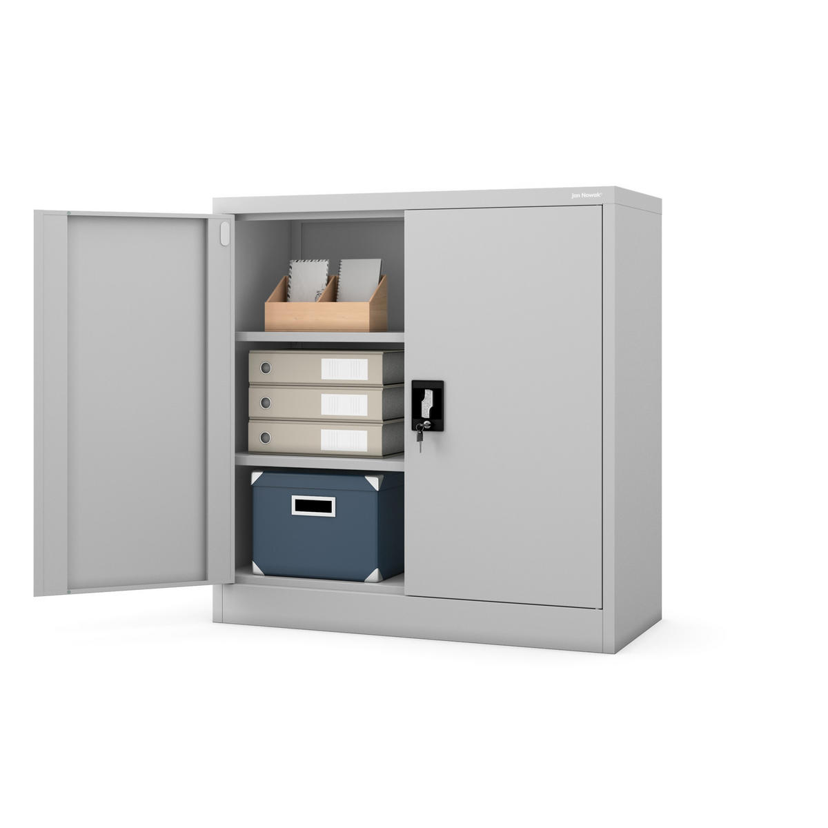 METALLSCHRANK Beata - Grau, Metall (90/93/40cm) - Jan Nowak