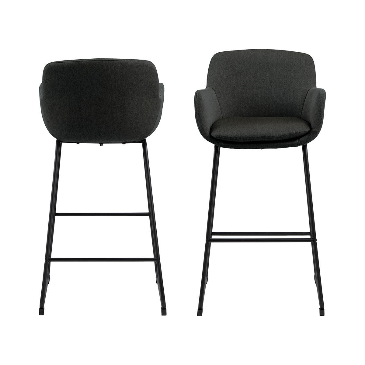 BARHOCKER 2er-Set dunkelgrau - Grau, Holzwerkstoff (52/100/53cm) - ebuy24