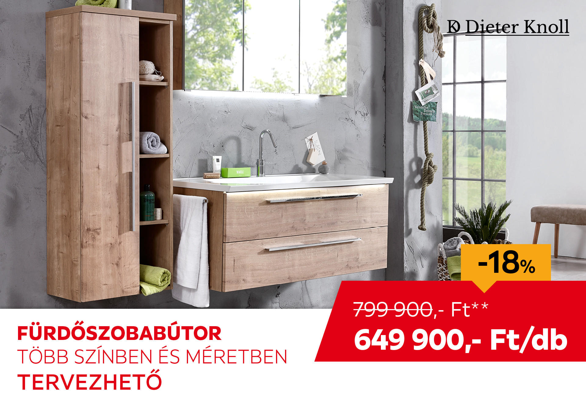 FÜRDŐSZOBABÚTOR Kiemelt termék 799900 Ft.- helyett 649900 Ft.-