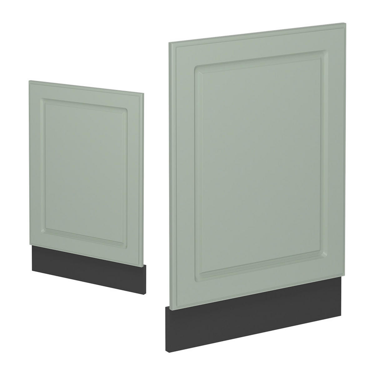 FRONTBLENDE R-Line, Mint Landhaus/Anthrazit, 45 cm Arbeitsplatte Anthrazit - Anthrazit/Grün, Holzwerkstoff (45/67.4/60cm) - Vicco