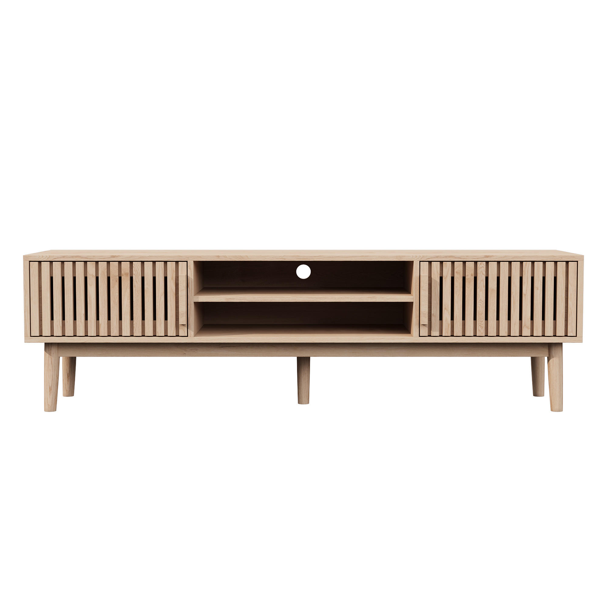 TV Lowboard 150x40x48 cm, Regale, Stauraum, Holz - Braun, Holz (150/48/40cm)