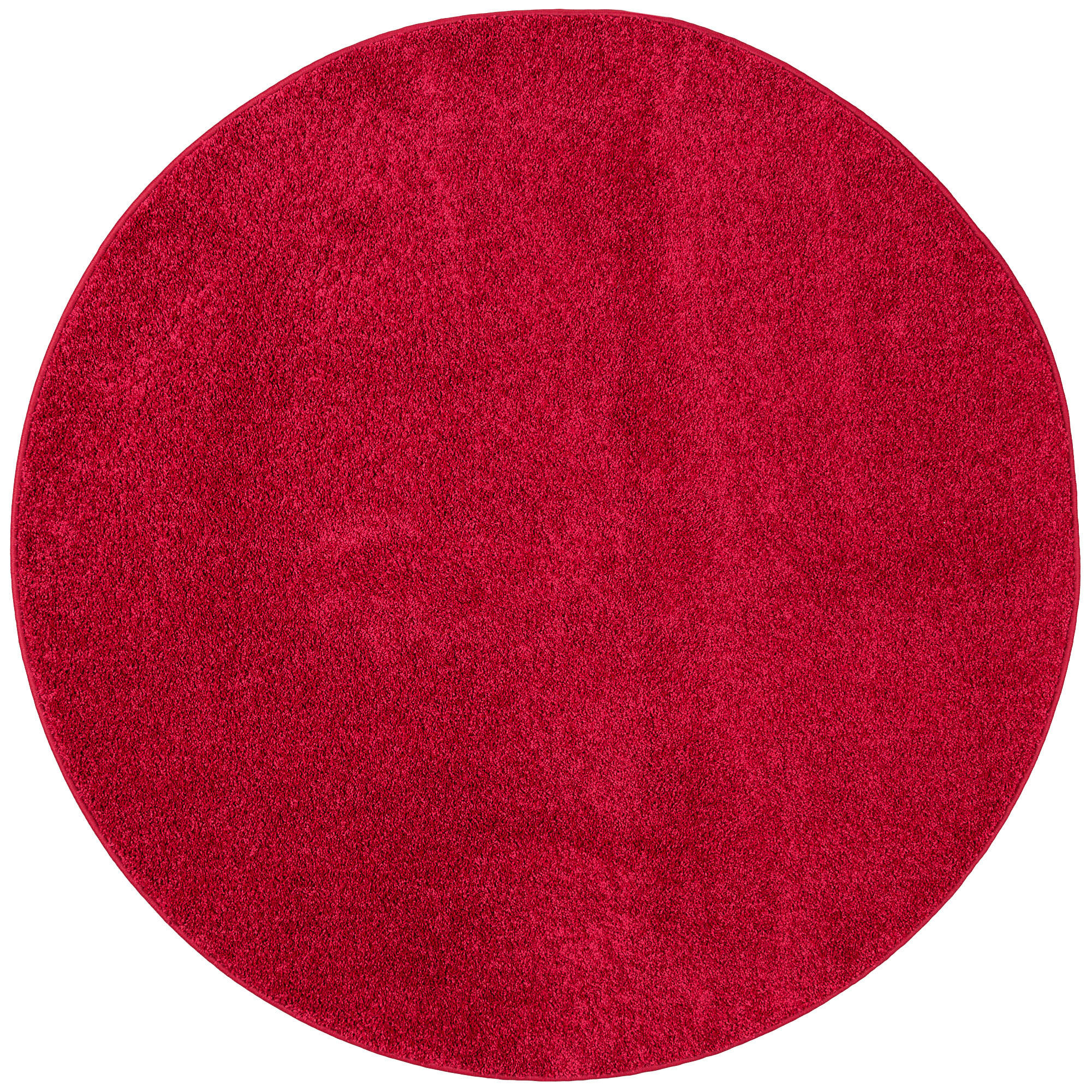 HOCHFLOR VELOURS TEPPICH MONA RUND - Rot, Textil (133/133cm) - Snapstyle