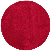 HOCHFLOR VELOURS TEPPICH MONA RUND - Rot, Textil (133/133cm) - Snapstyle