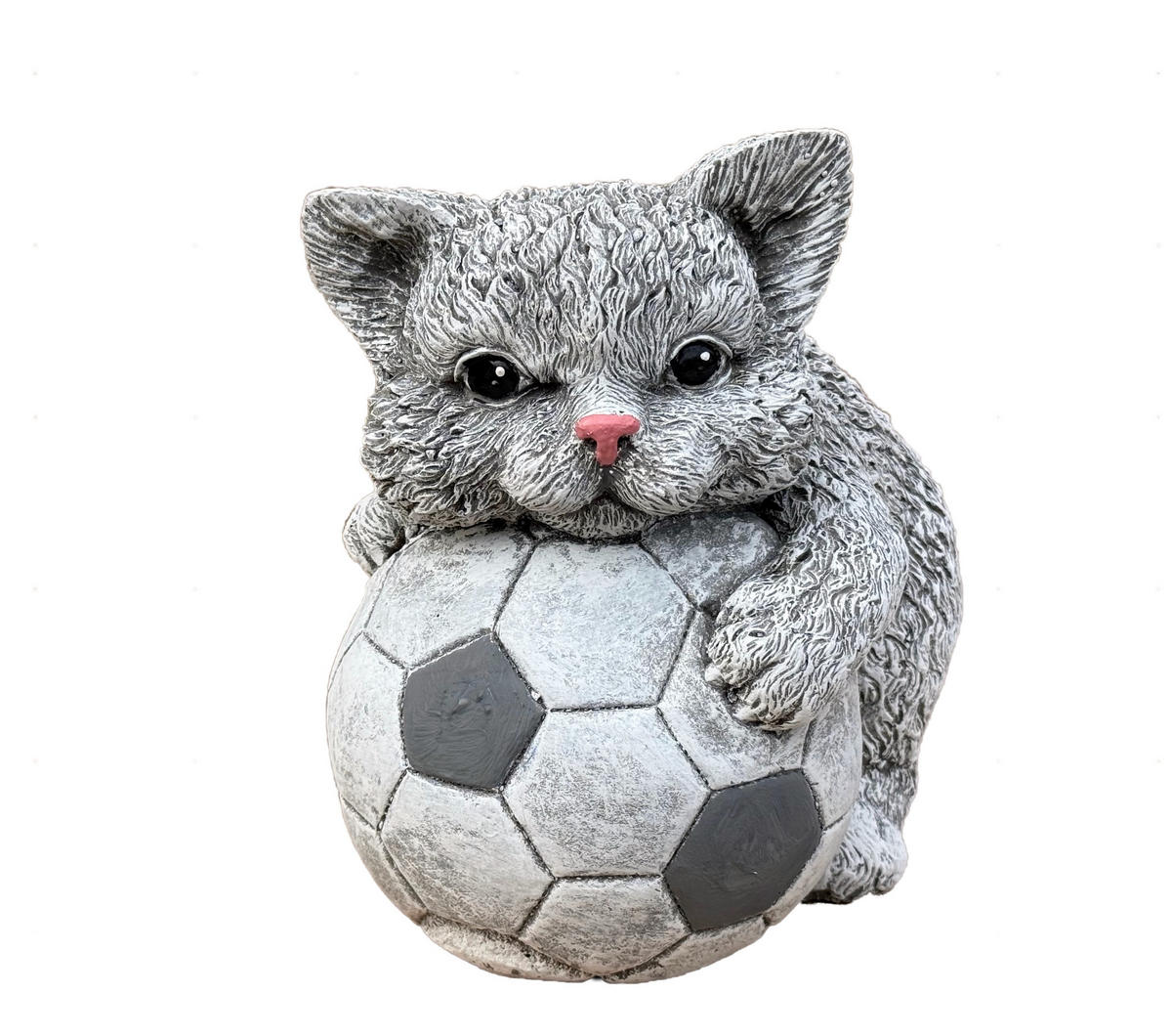 STEINFIGUR Kater Katze Poldi frostfest massiv - Grau, Stein (14/17/21cm) - stoneandstyle