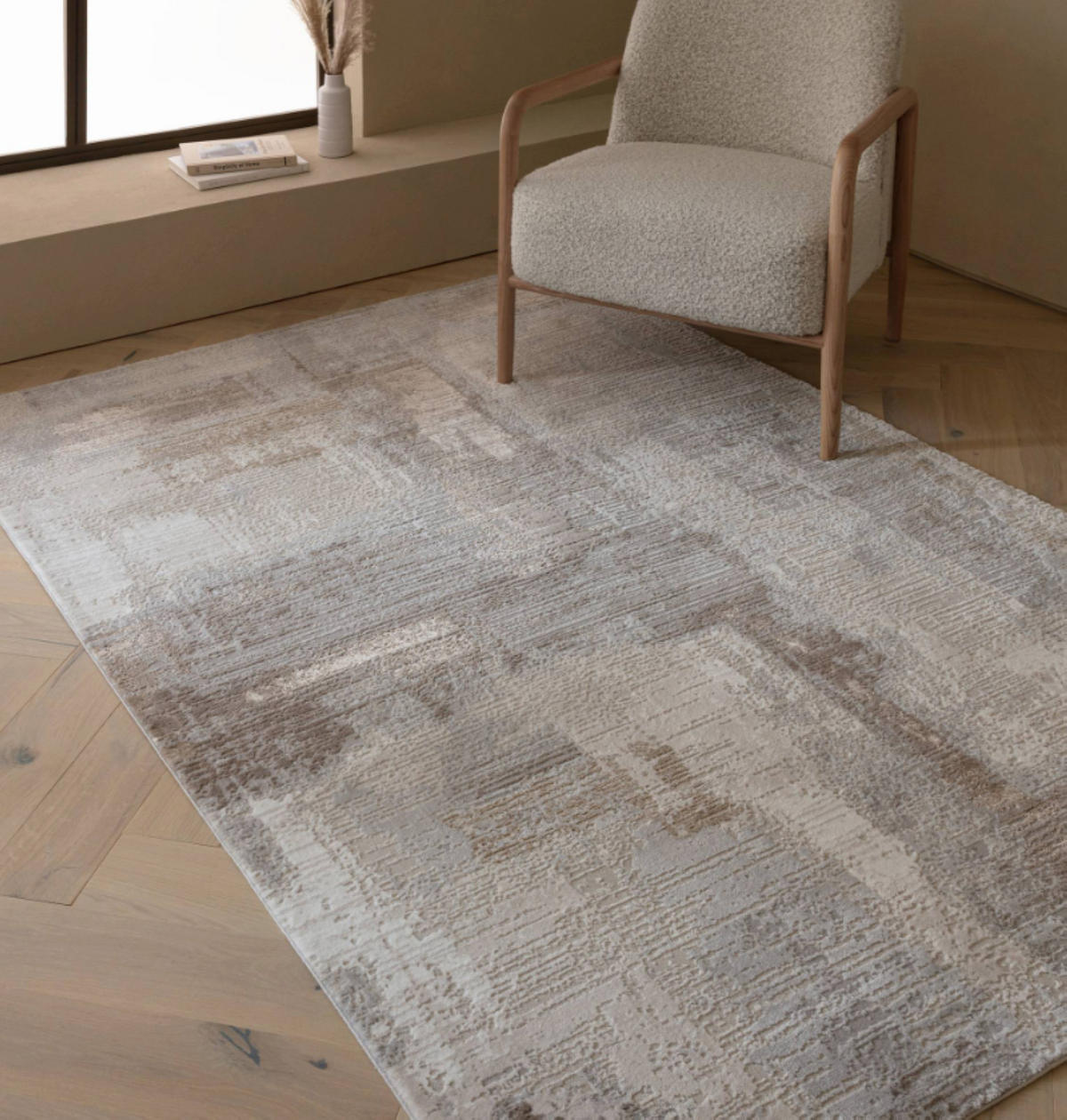 TEPPICH modern Wohn-/Schlafzimmer PRESTIGE Beige 80x150 cm - Beige, Textil (80/150cm) - Novatrend