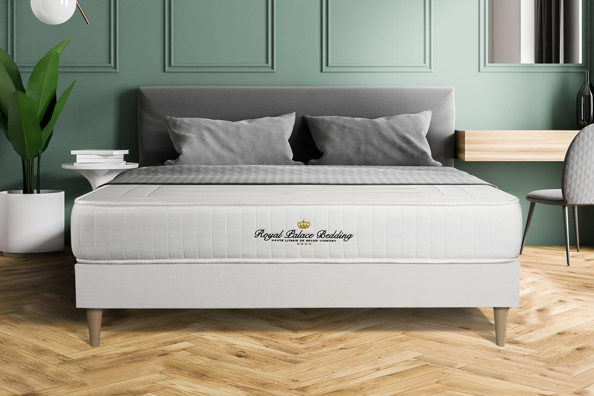 MATRATZE Lancaster Taschenfederkern und Memory-Schaum 130 x 210 cm h3 - Weiß, Textil (130/210cm) - ROYAL PALACE BEDDING