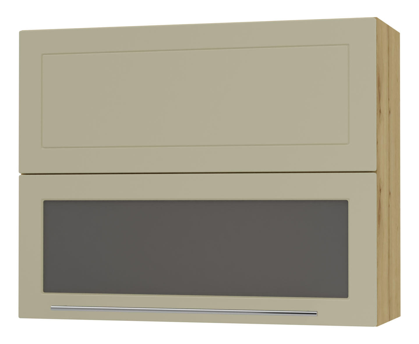 KÜCHENHÄNGESCHRANK Kvantum W8BS/90 Vanille Matt / Eiche Artisan Matt 90 / 32,5 / 72cm - Creme/Eiche Artisan, Holz/Holzwerkstoff (90/72/32.5cm) - Feldmann-Wohnen