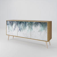 SIDEBOARD PALM VEIL, Eicheneffekt, 164,5x42x77,5 cm, 3 Türen - Eichefarben/Buchefarben, Holzwerkstoff/Buchenholz (164.5/77.5/42cm) - SpaceRebels