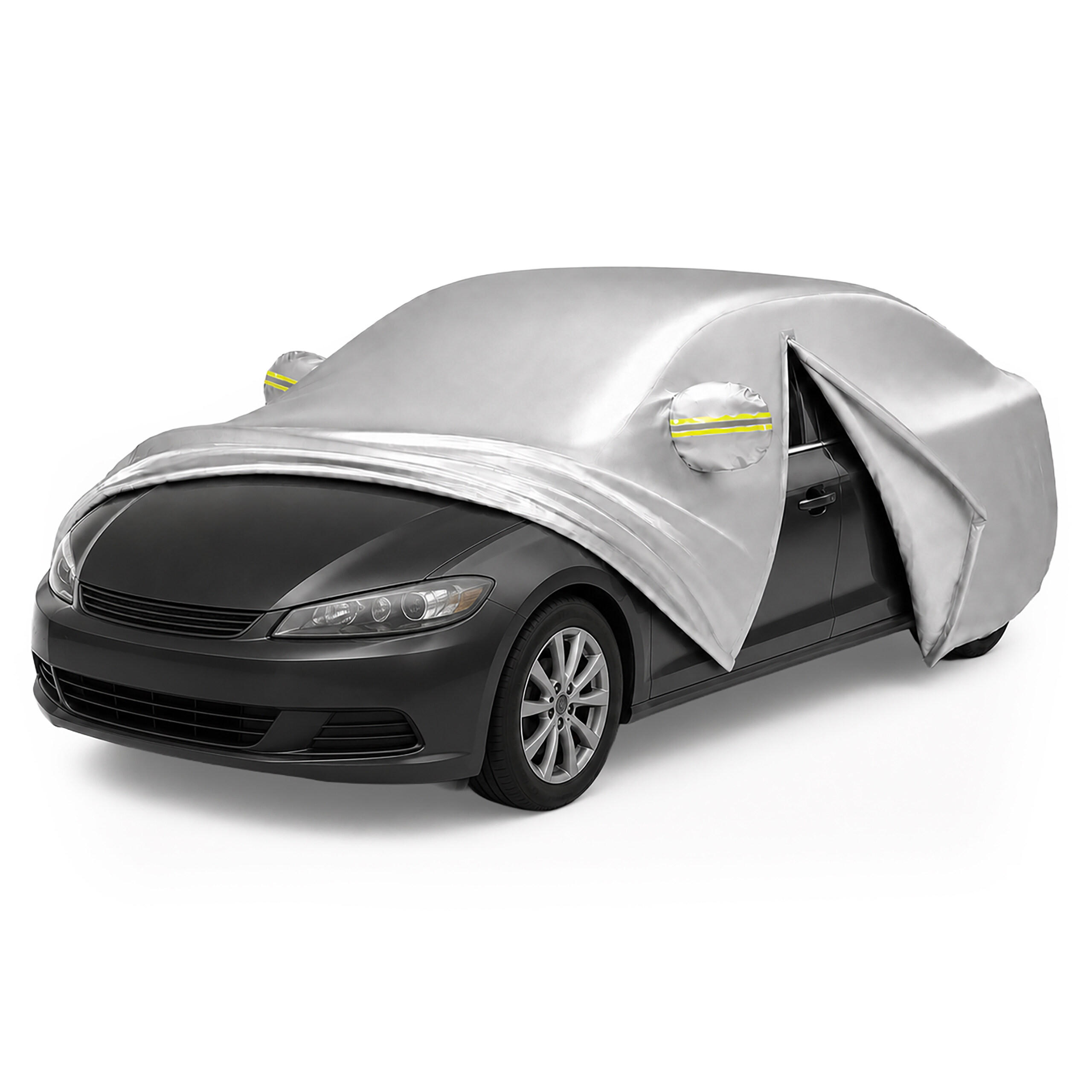 Relaxdays AUTOPLACHTA Stříbrná Outdoor 435-470 cm sedan