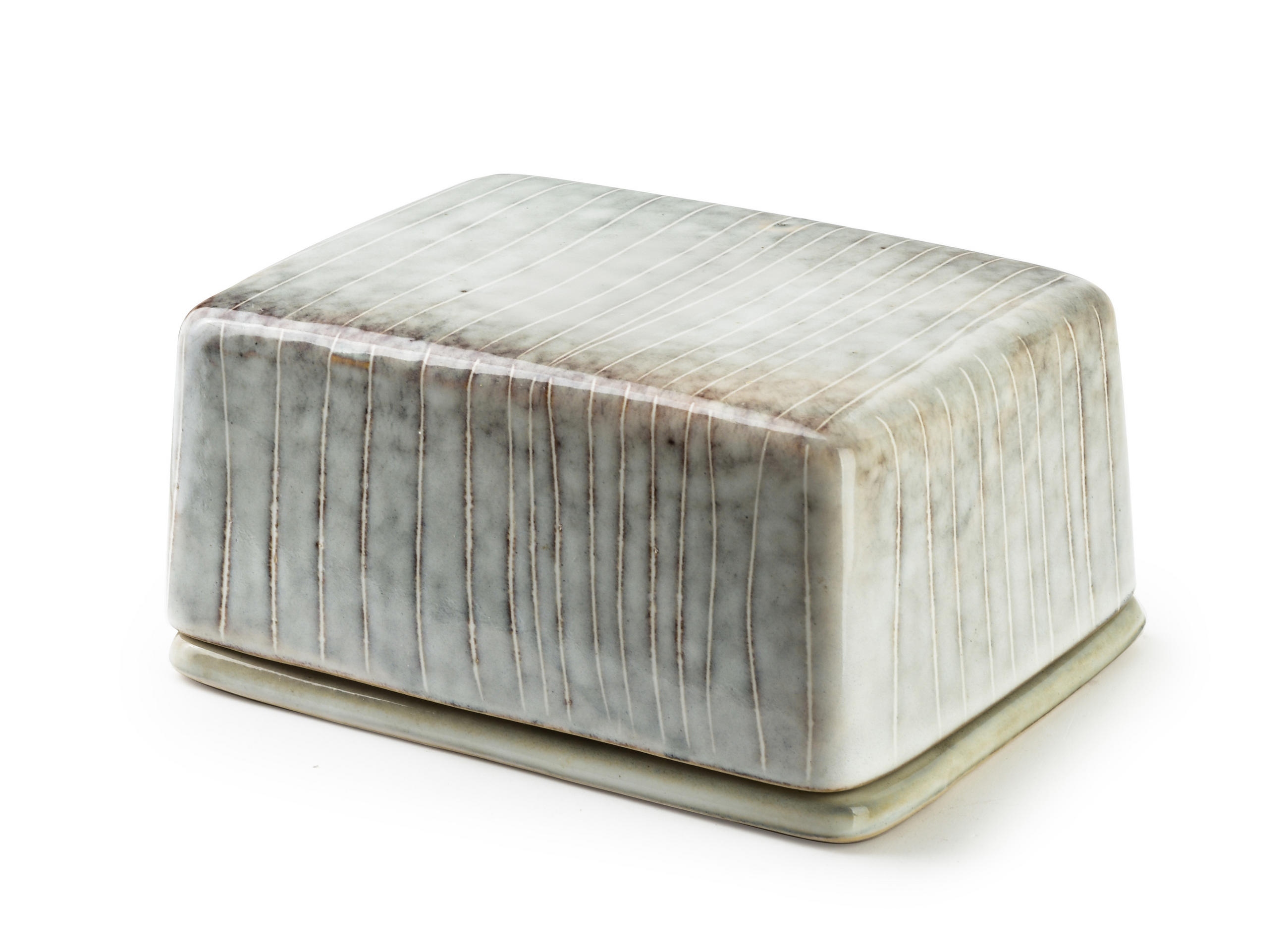 BUTTERDOSE Basic Nature Grau 13/9/7 cm Keramik - Grau, Keramik (9/7/13cm) - Mondex