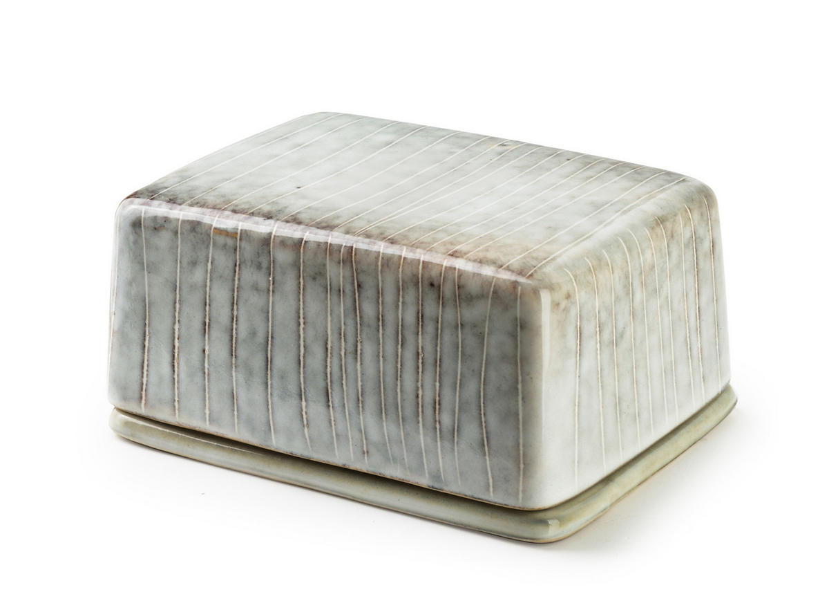 BUTTERDOSE Basic Nature Grau 13/9/7 cm Keramik - Grau, Keramik (9/7/13cm) - Mondex