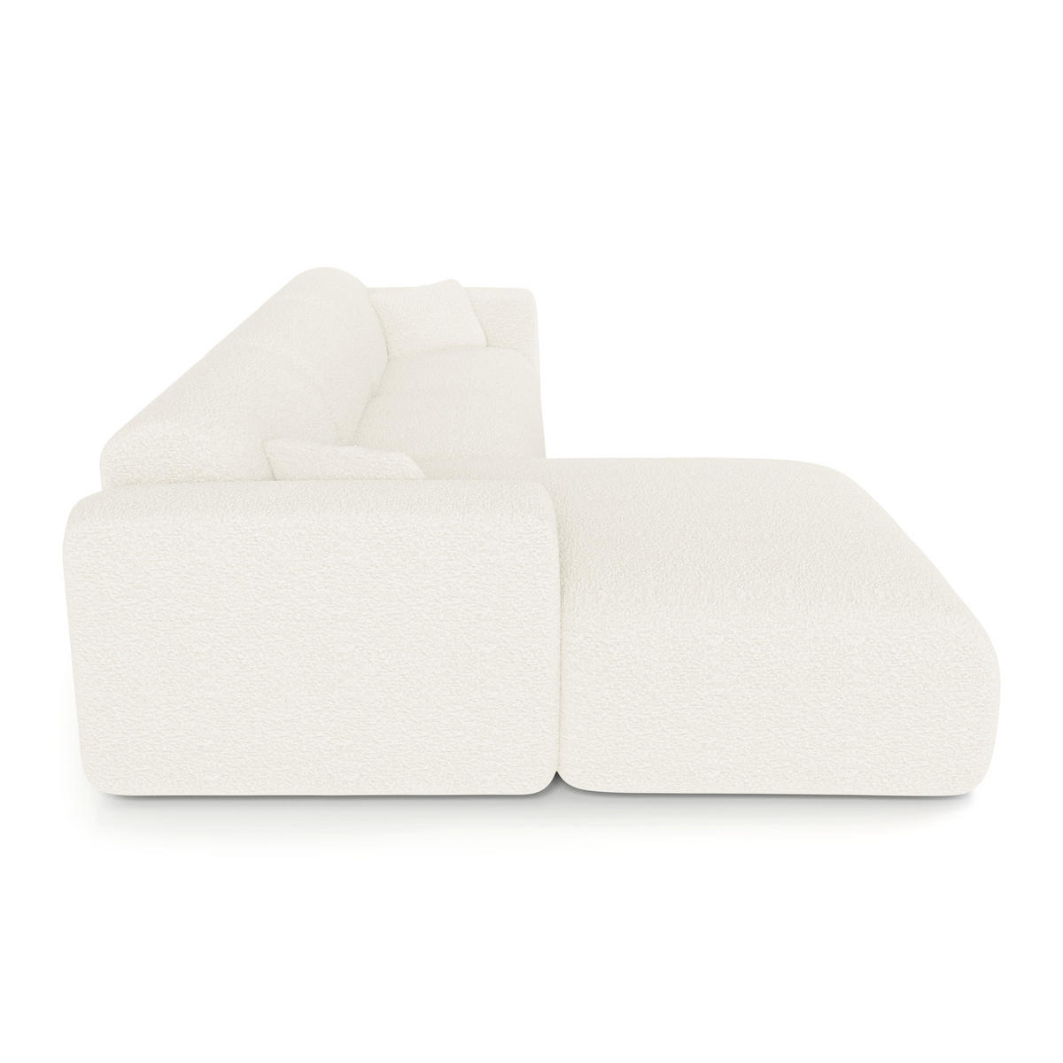ECKSOFA LINKS SCHLAFSOFA Steinbock Creme 280cm - Creme, Textil (165/280cm) - Sia Home