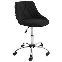 ARBEITSHOCKER Lazius Stoff schwarz - Schwarz, Metall (47/82/49cm) - TPFLiving