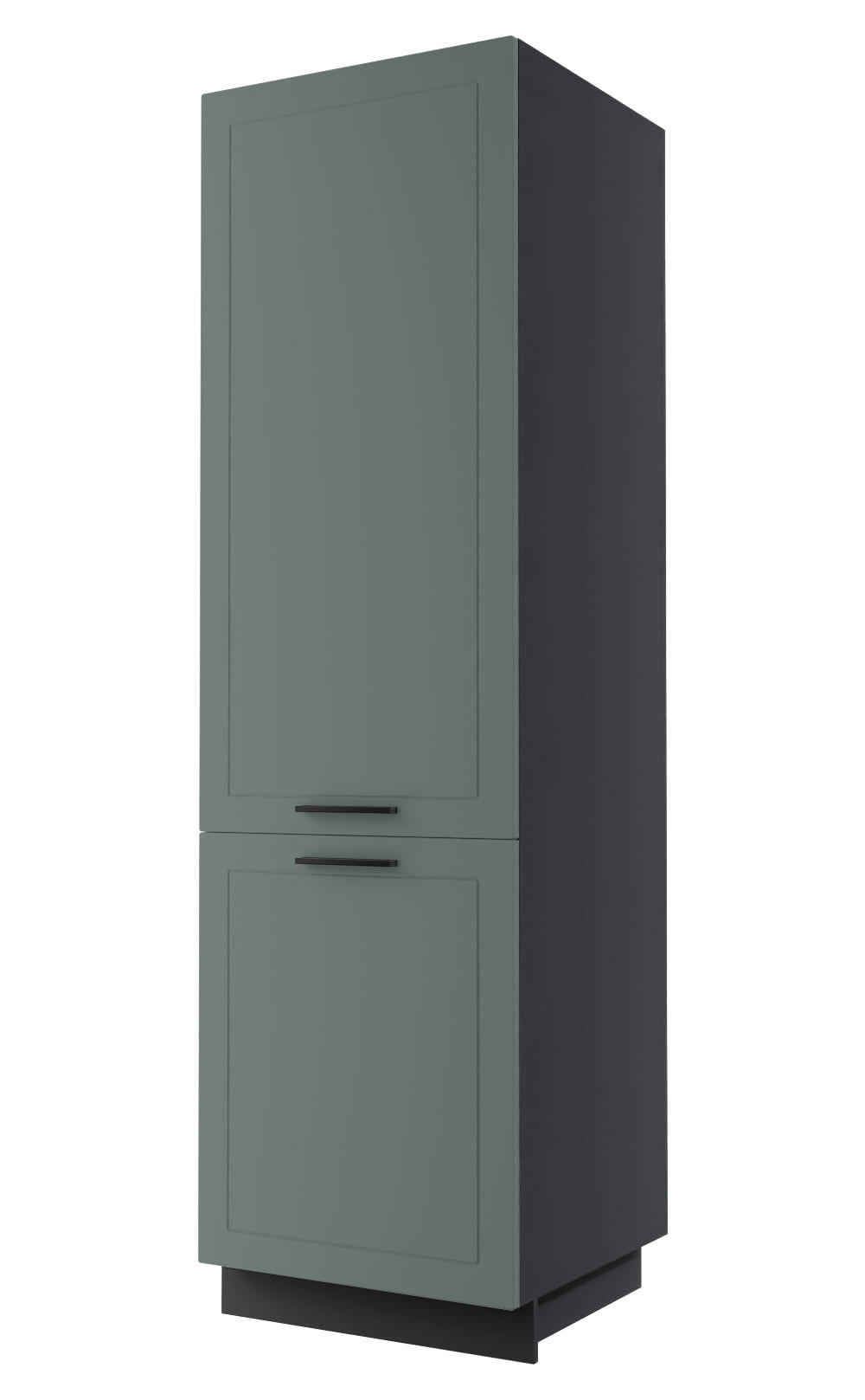 Feldmann-Wohnen Kühlschrankumbau Mintgrün, Schwarz 60x207x59 cm