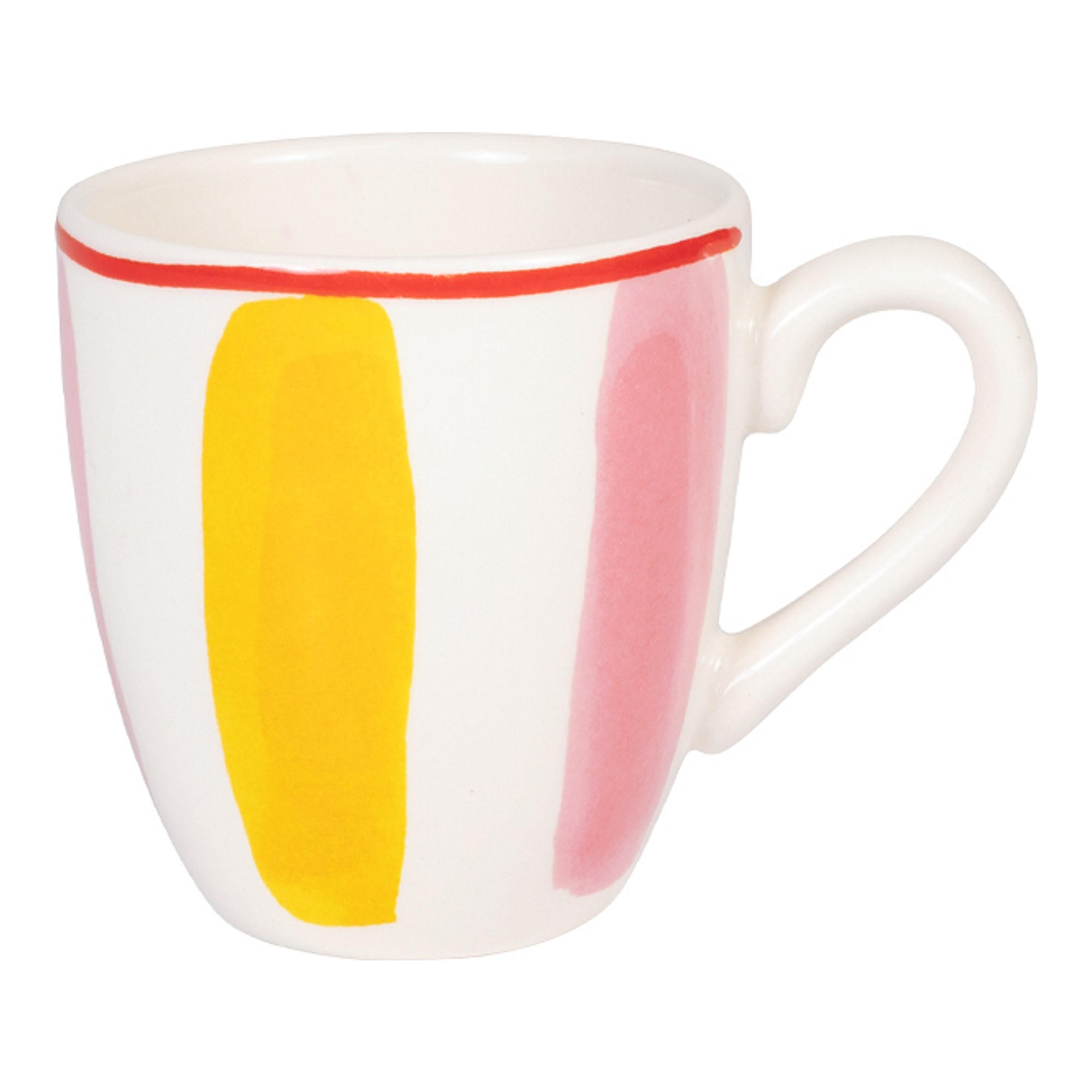 MINI-BECHER Streifen PY in Rosa - 200 ml - Multicolor, Keramik (0.2L) - Blond Amsterdam