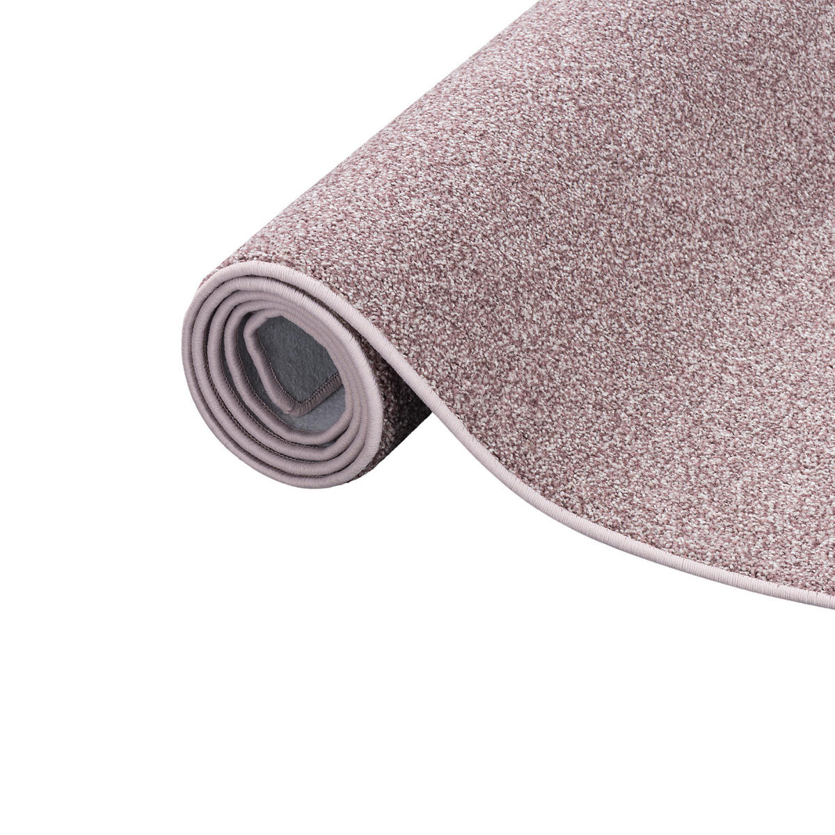 HOCHFLOR VELOURS TEPPICH LUNA MIX - Altrosa, Textil (100/100cm) - Snapstyle