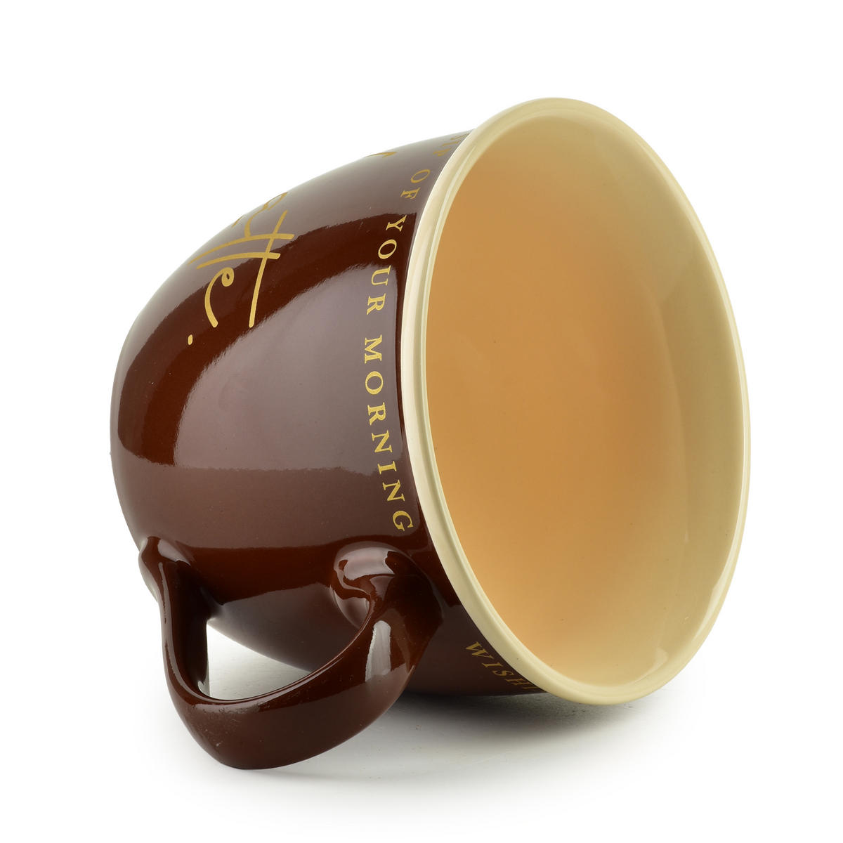 BECHER Hendia Bronze 11.5/15.5/9 cm Porzellan - Braun, Keramik (0.5L) - Mondex